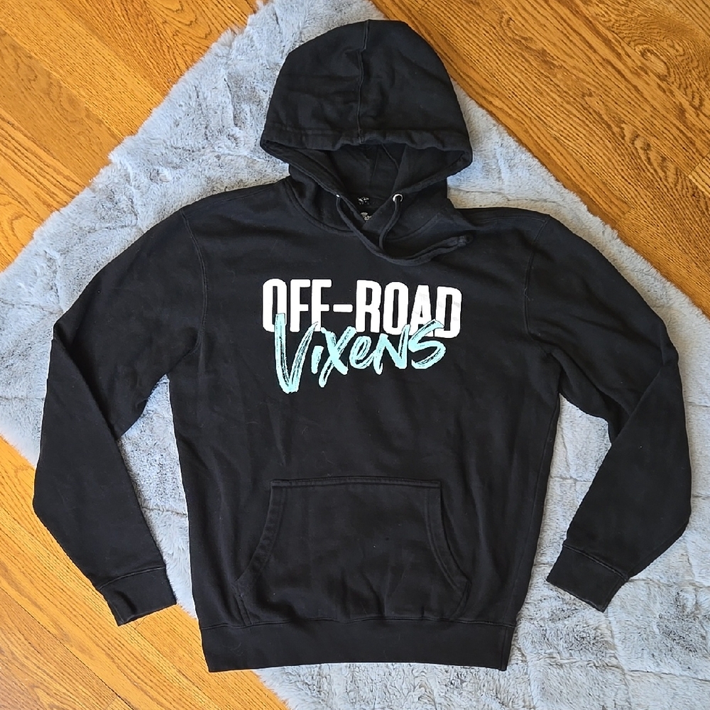 Off Road Vixens Black Graphic Hoodie, Womens Small, Great Condition
